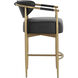 Heloise 36 inch Bravo Black Counter Stool in Cantina Black